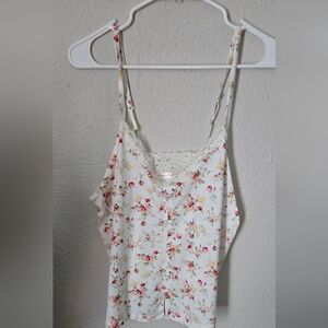 Flora Nikrooz Floral Lace Camisole - White and Pink
